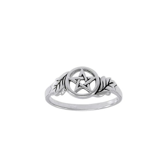Celtic Oakleaf Pentacle Sterling Silver Ring NWT, Size 5 and 7 - Picture 5 of 5